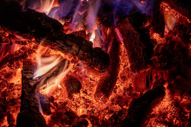 Sleeping bag and campfire
